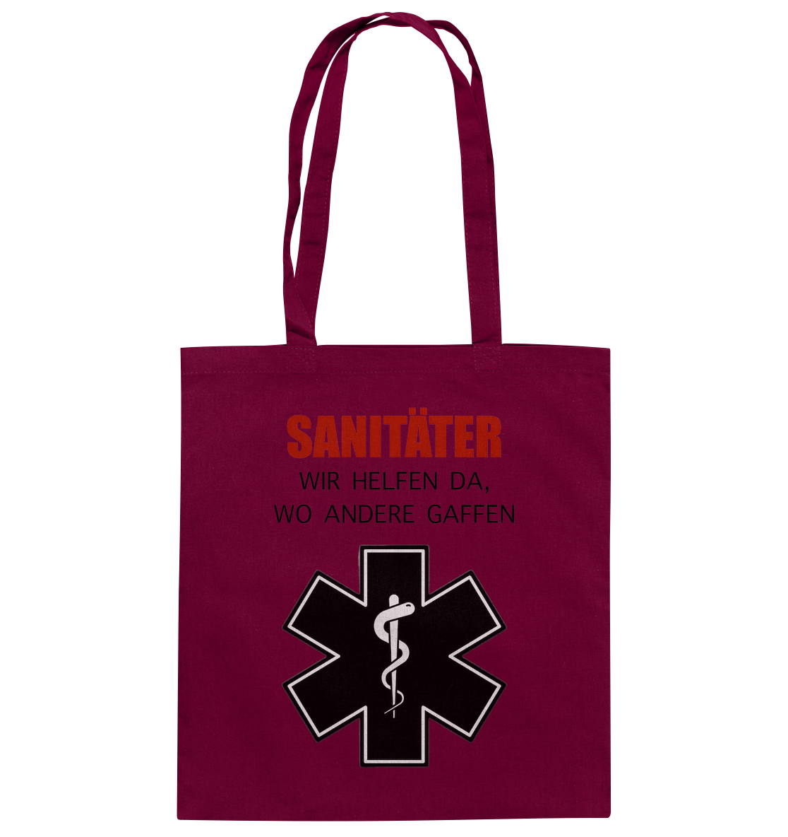 Sanitäter Wir helfen da, wo andere Gaffen - Baumwolltasche