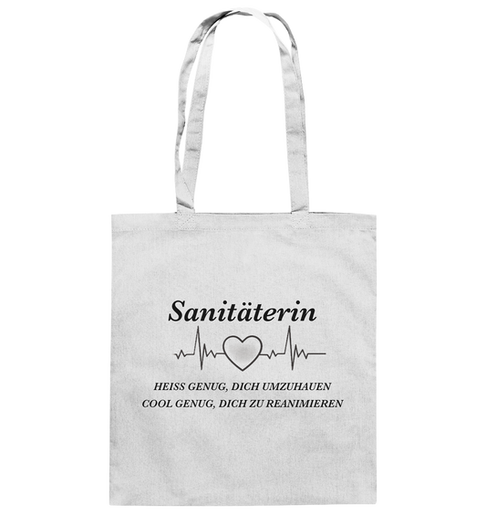 Sanitäterin - heiß und cool - Baumwolltasche