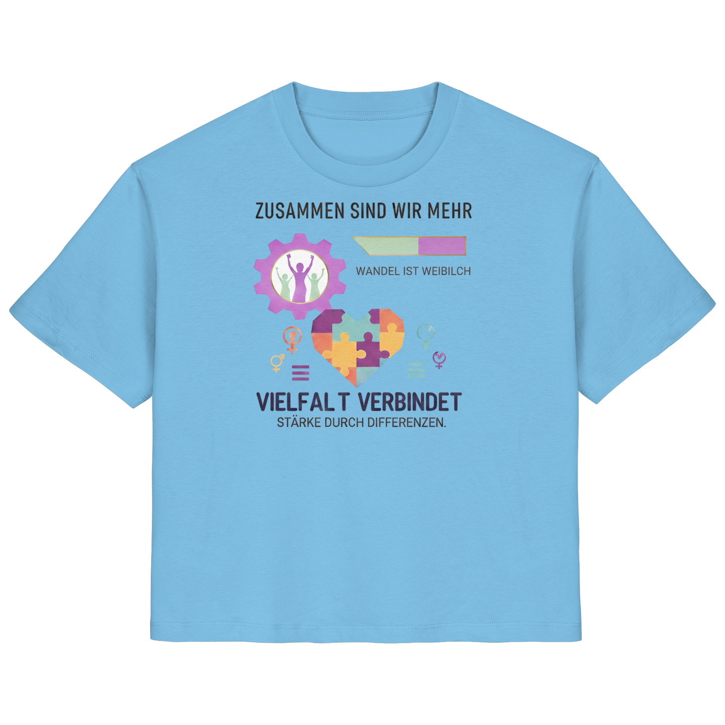Zusammen sind wir mehr, Vielfalt verbindet - Frauenrechte - Ladies Organic Shirt