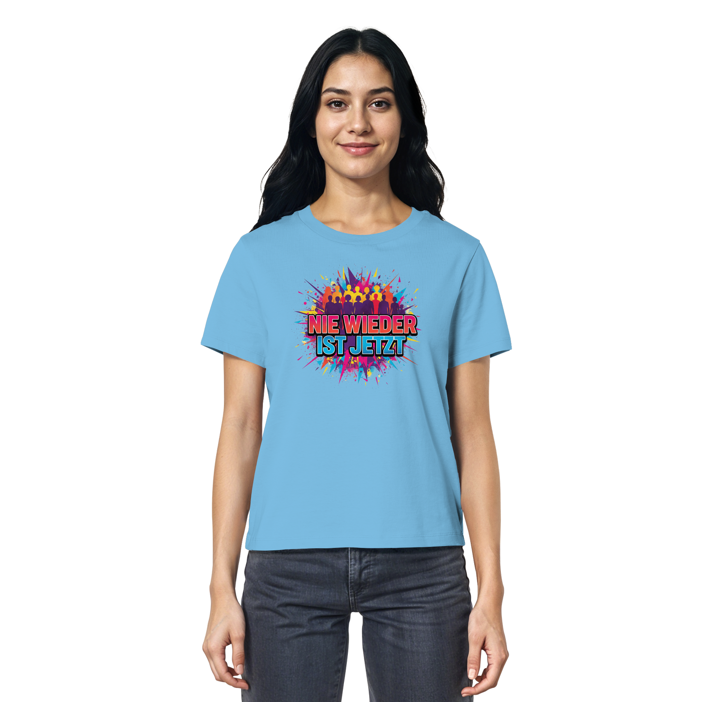 Nie wieder ist jetzt  (bunt) - Demokratie  - Ladies Organic Shirt