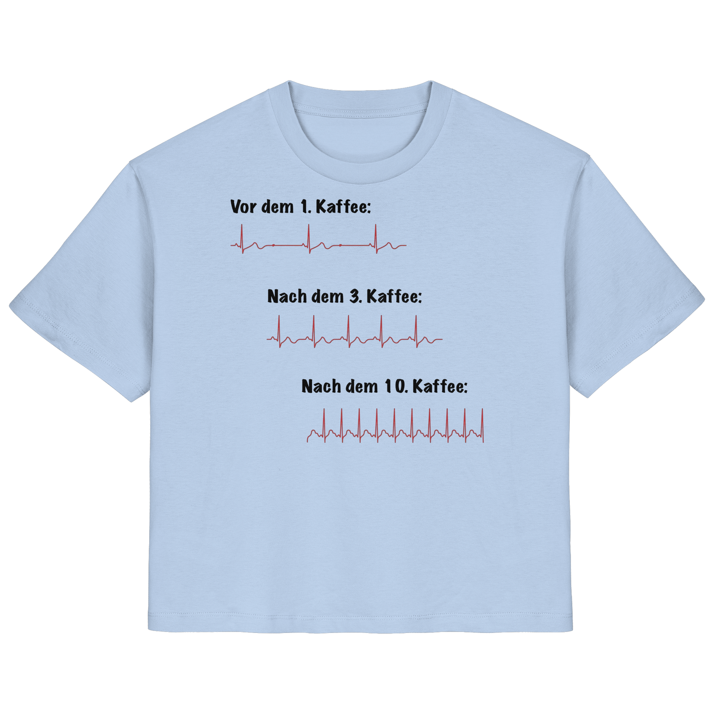 Auswirkungen vom Kaffee aufs EKG - Medizinhumor - Ladies Organic Shirt