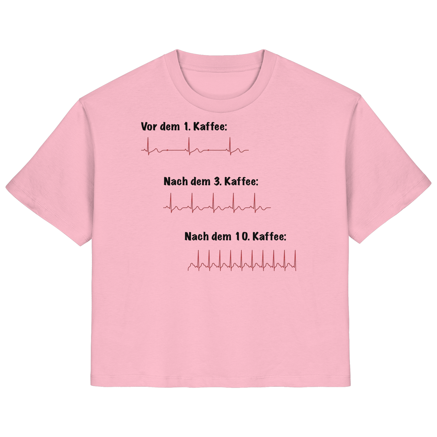 Auswirkungen vom Kaffee aufs EKG - Medizinhumor - Ladies Organic Shirt