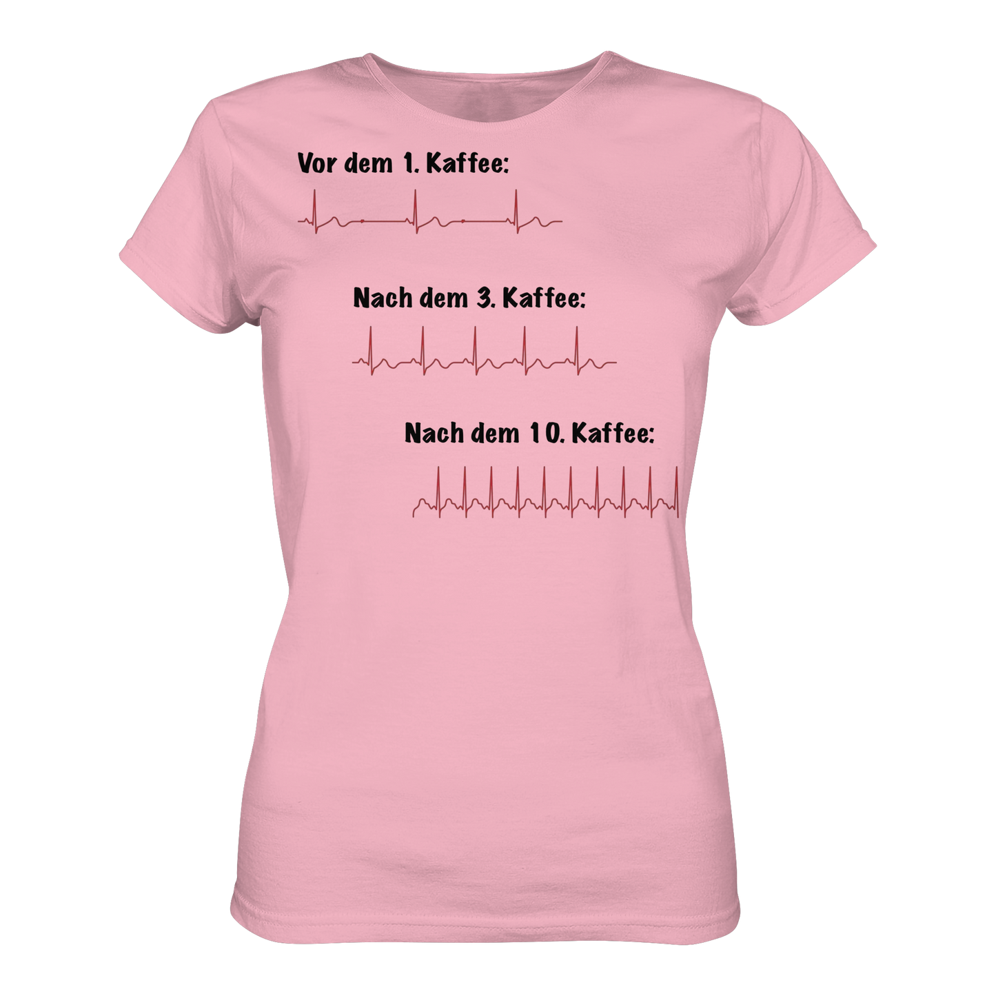 Auswirkungen vom Kaffee aufs EKG - Medizinhumor - Ladies Organic Shirt