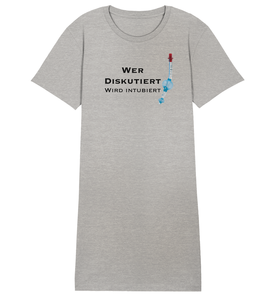 Wer diskutiert, wird intubiert. - Ladies Organic Shirt Dress