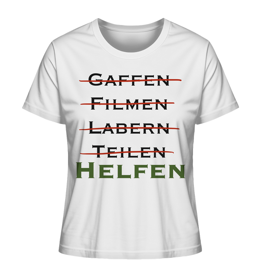 Gaffen, Filmen, Labern, Teilen => HELFEN - Ladies Organic Shirt