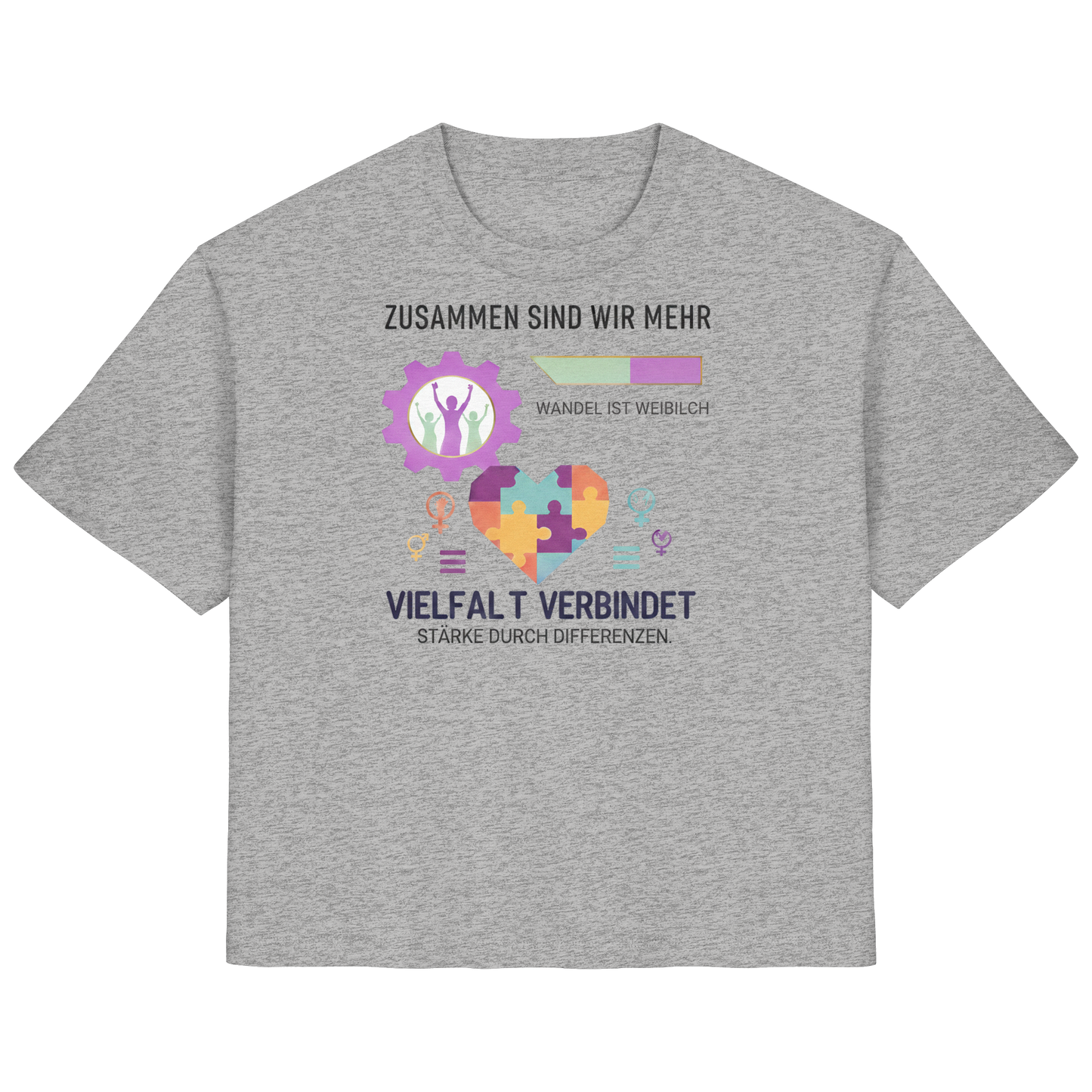 Zusammen sind wir mehr, Vielfalt verbindet - Frauenrechte - Ladies Organic Shirt