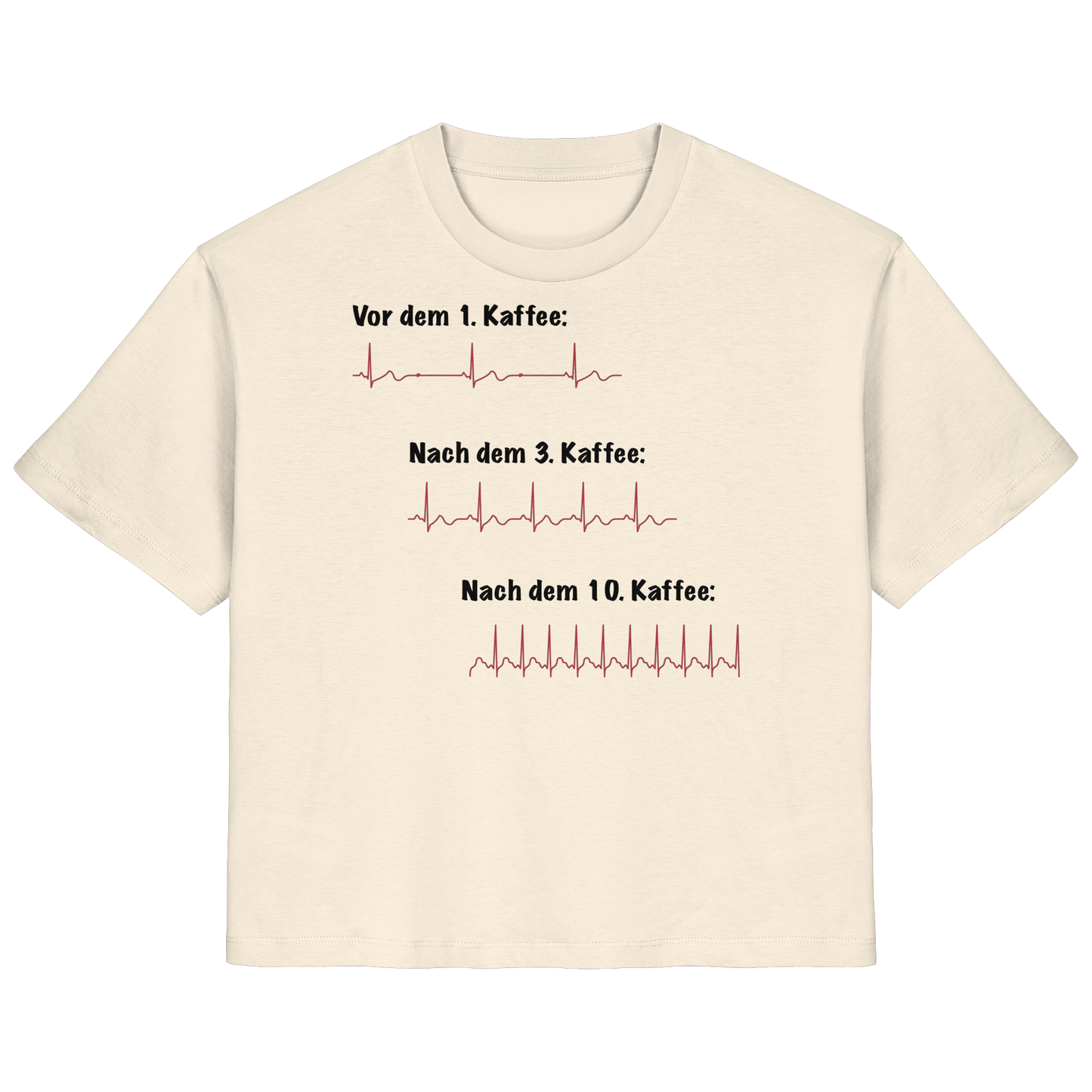Auswirkungen vom Kaffee aufs EKG - Medizinhumor - Ladies Organic Shirt