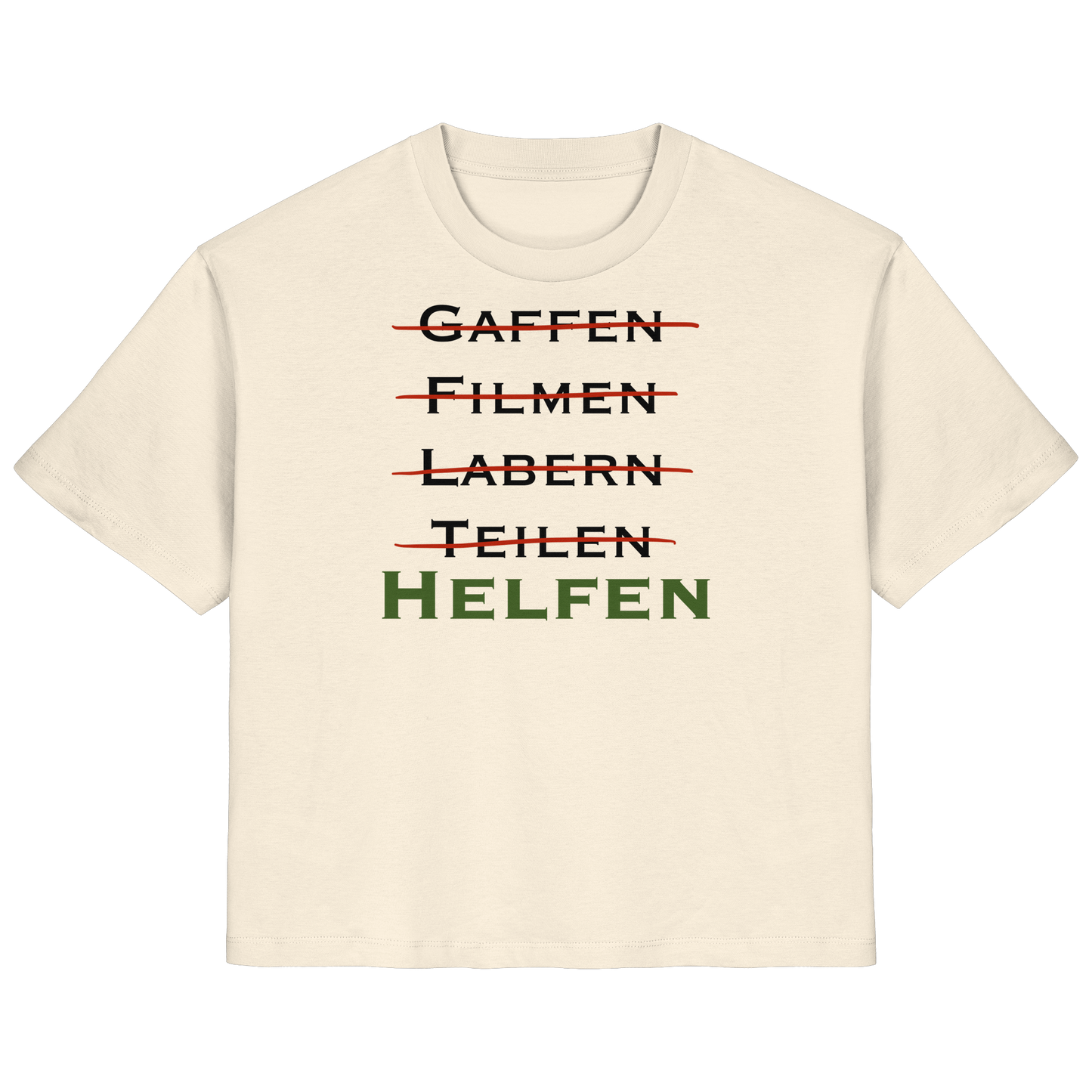 gaffen, filmen, labern, teilen => NEIN! HELFEN - Rettungsdienst - Ladies Organic Shirt