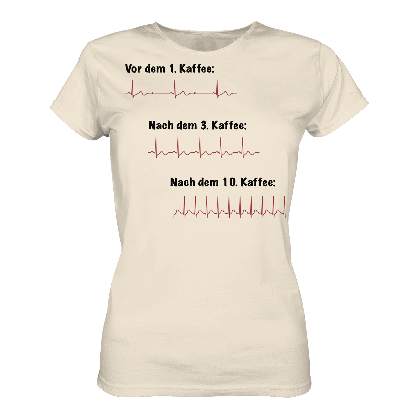 Auswirkungen vom Kaffee aufs EKG - Medizinhumor - Ladies Organic Shirt