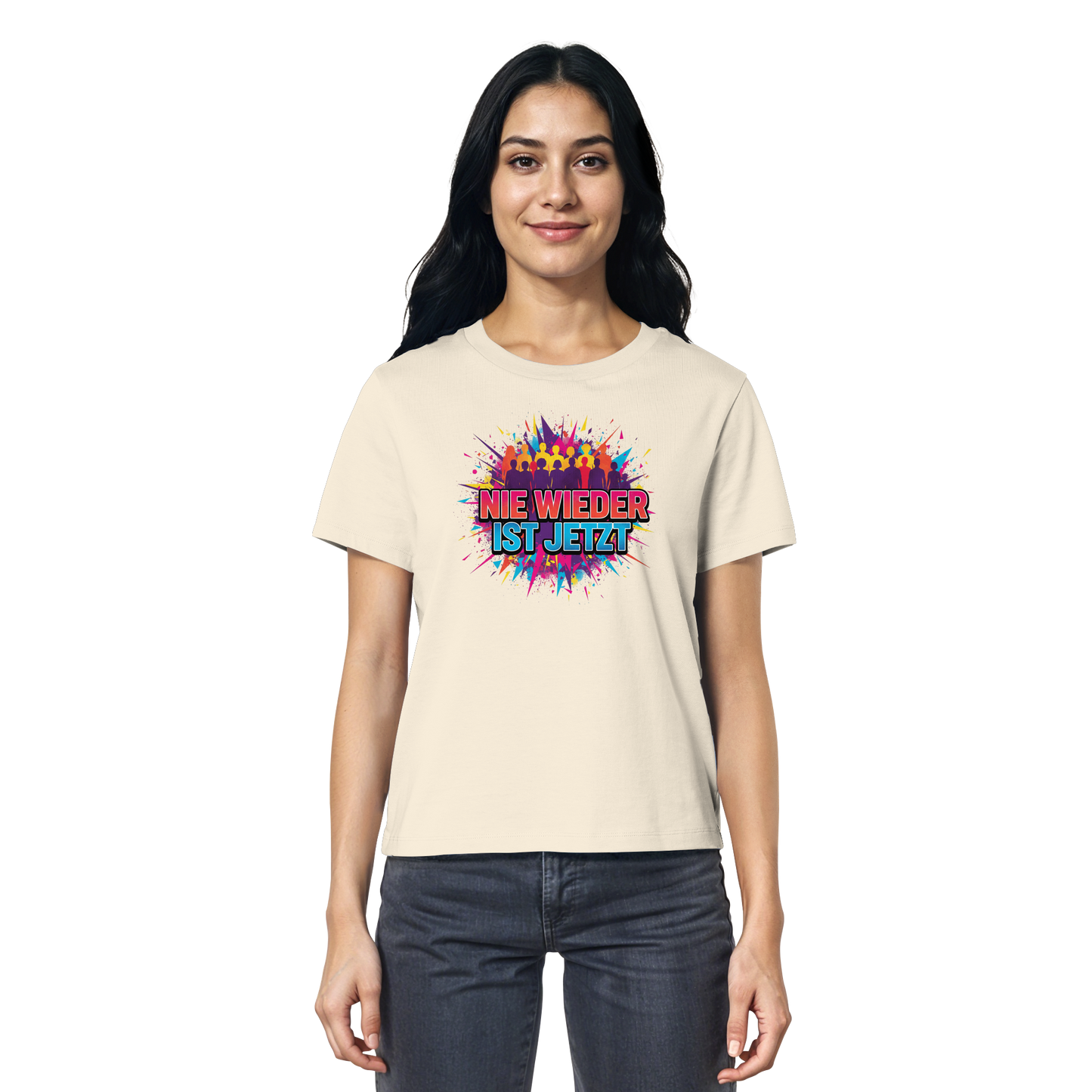 Nie wieder ist jetzt  (bunt) - Demokratie  - Ladies Organic Shirt