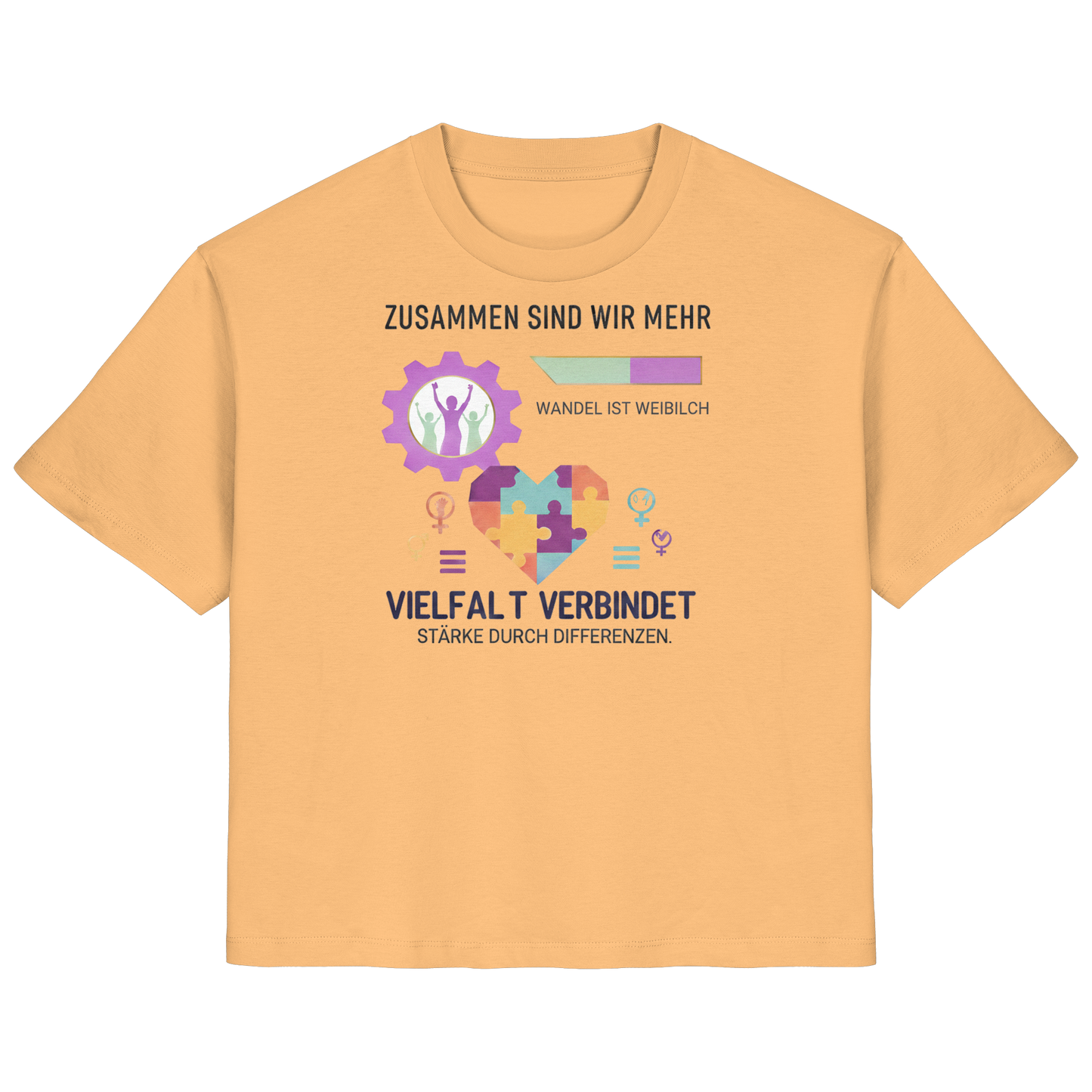Zusammen sind wir mehr, Vielfalt verbindet - Frauenrechte - Ladies Organic Shirt