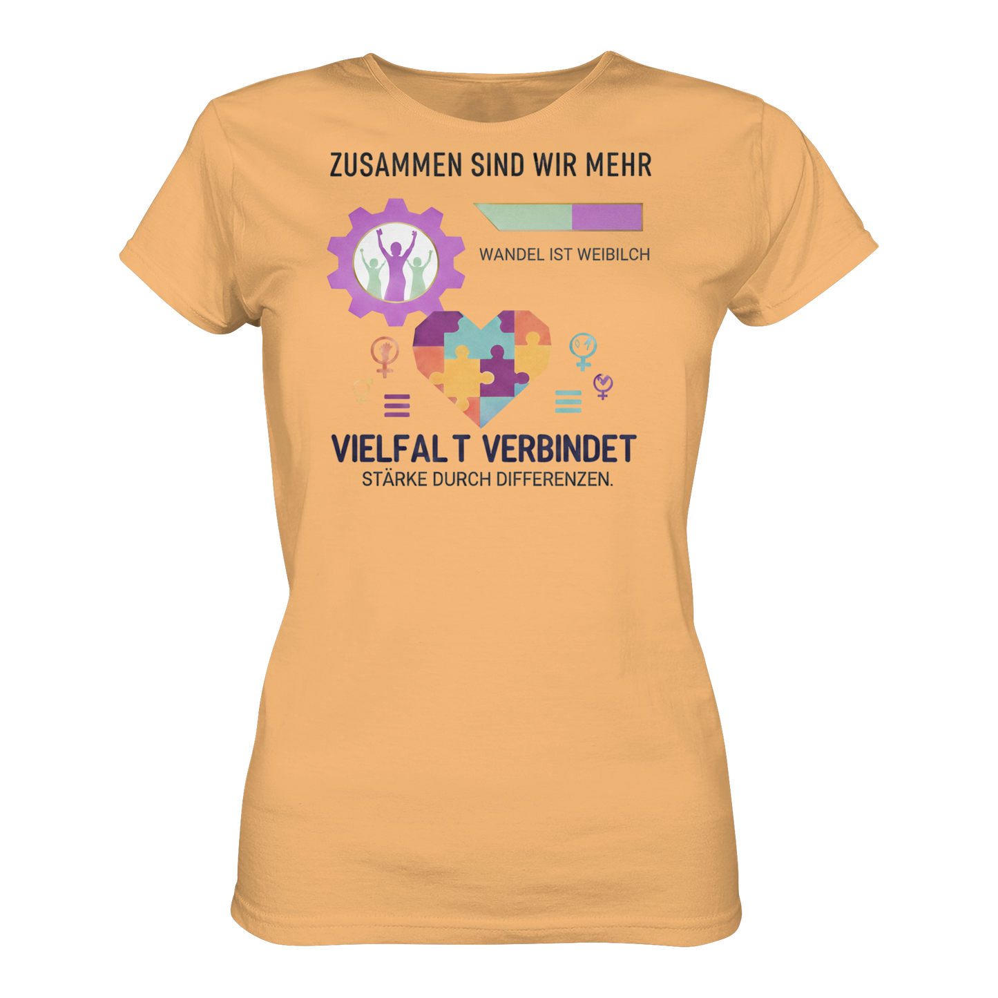 Zusammen sind wir mehr, Vielfalt verbindet - Frauenrechte - Ladies Organic Shirt