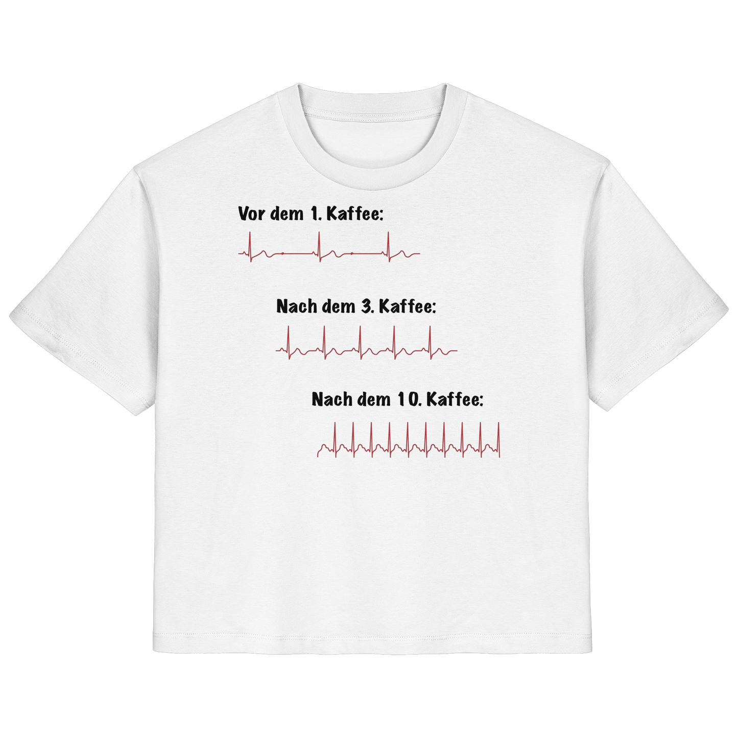 Auswirkungen vom Kaffee aufs EKG - Medizinhumor - Ladies Organic Shirt