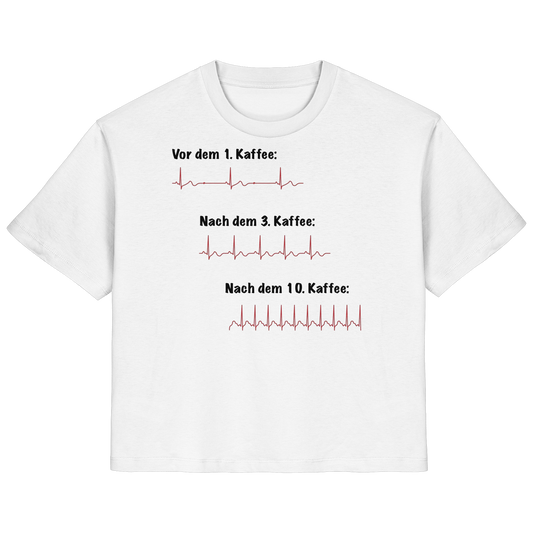 Auswirkungen vom Kaffee aufs EKG - Medizinhumor - Ladies Organic Shirt