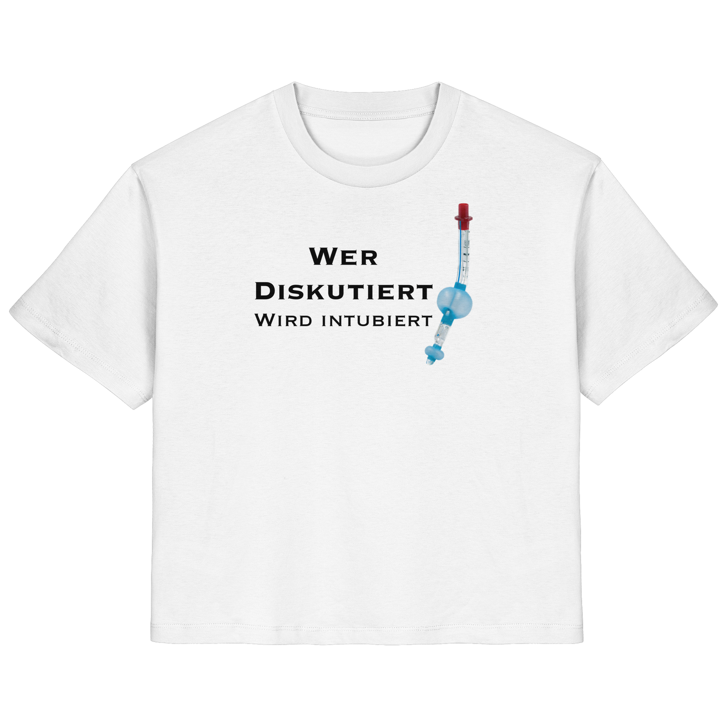 Wer diskutiert wird intubiert - Medizinhumor - Ladies Organic Shirt