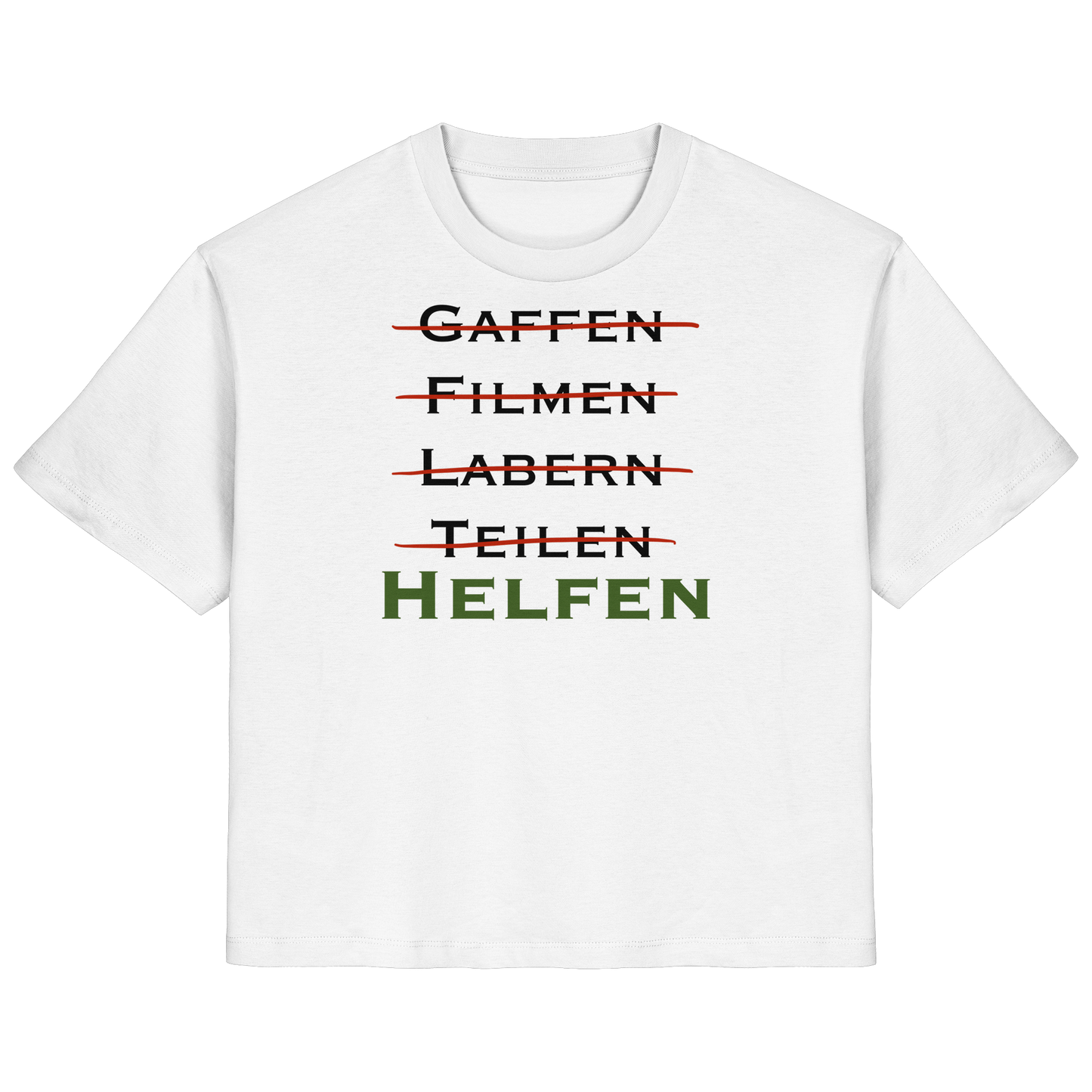 gaffen, filmen, labern, teilen => NEIN! HELFEN - Rettungsdienst - Ladies Organic Shirt