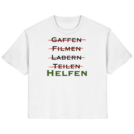 gaffen, filmen, labern, teilen => NEIN! HELFEN - Rettungsdienst - Ladies Organic Shirt