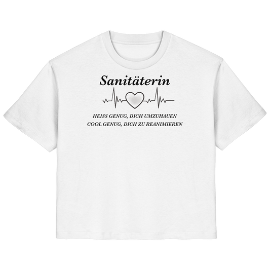 Sanitäterin: Heiß genug, dich umzuhauen, cool genug, dich zu reanimieren - Rettungsdienst - Ladies Organic Shirt