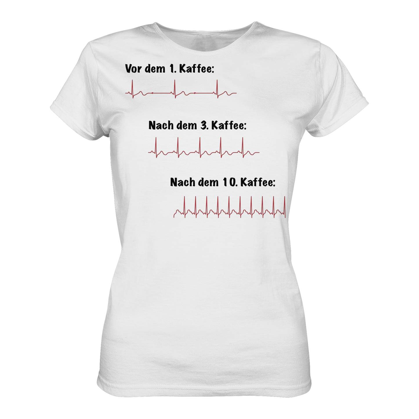 Auswirkungen vom Kaffee aufs EKG - Medizinhumor - Ladies Organic Shirt