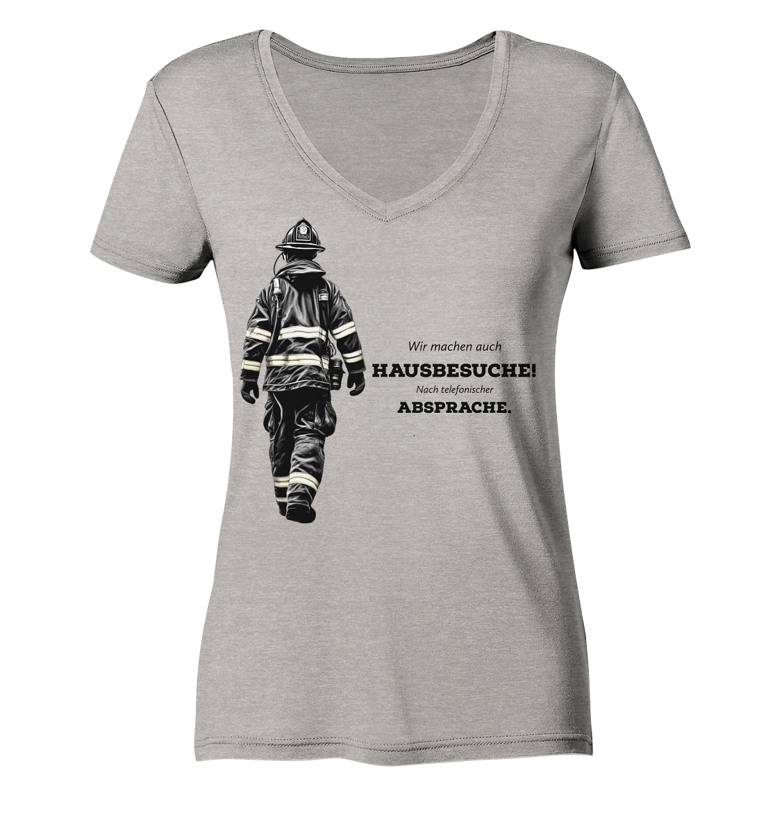 Wir machen auch Hausbesuche! - Feuerwehr - Ladies Organic V-Neck Shirt