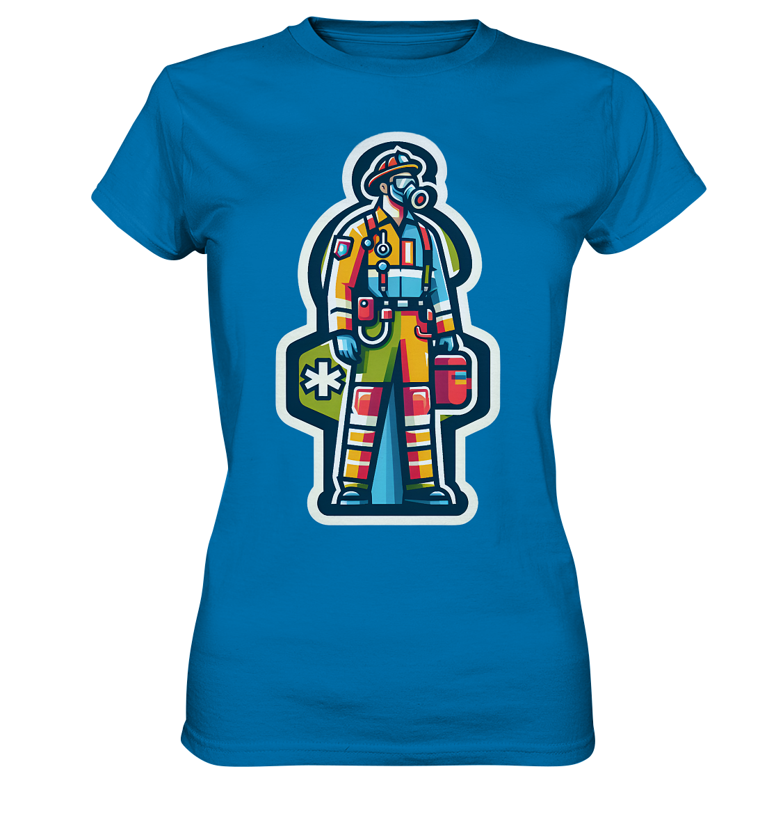 Colorful paramedic/ firefighter - Ladies Premium Shirt