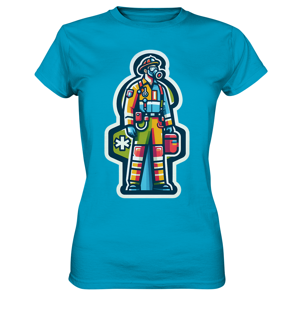 Colorful paramedic/ firefighter - Ladies Premium Shirt