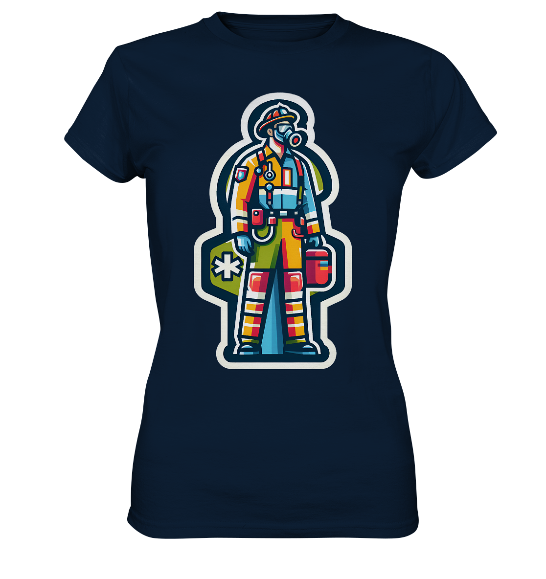 Colorful paramedic/ firefighter - Ladies Premium Shirt