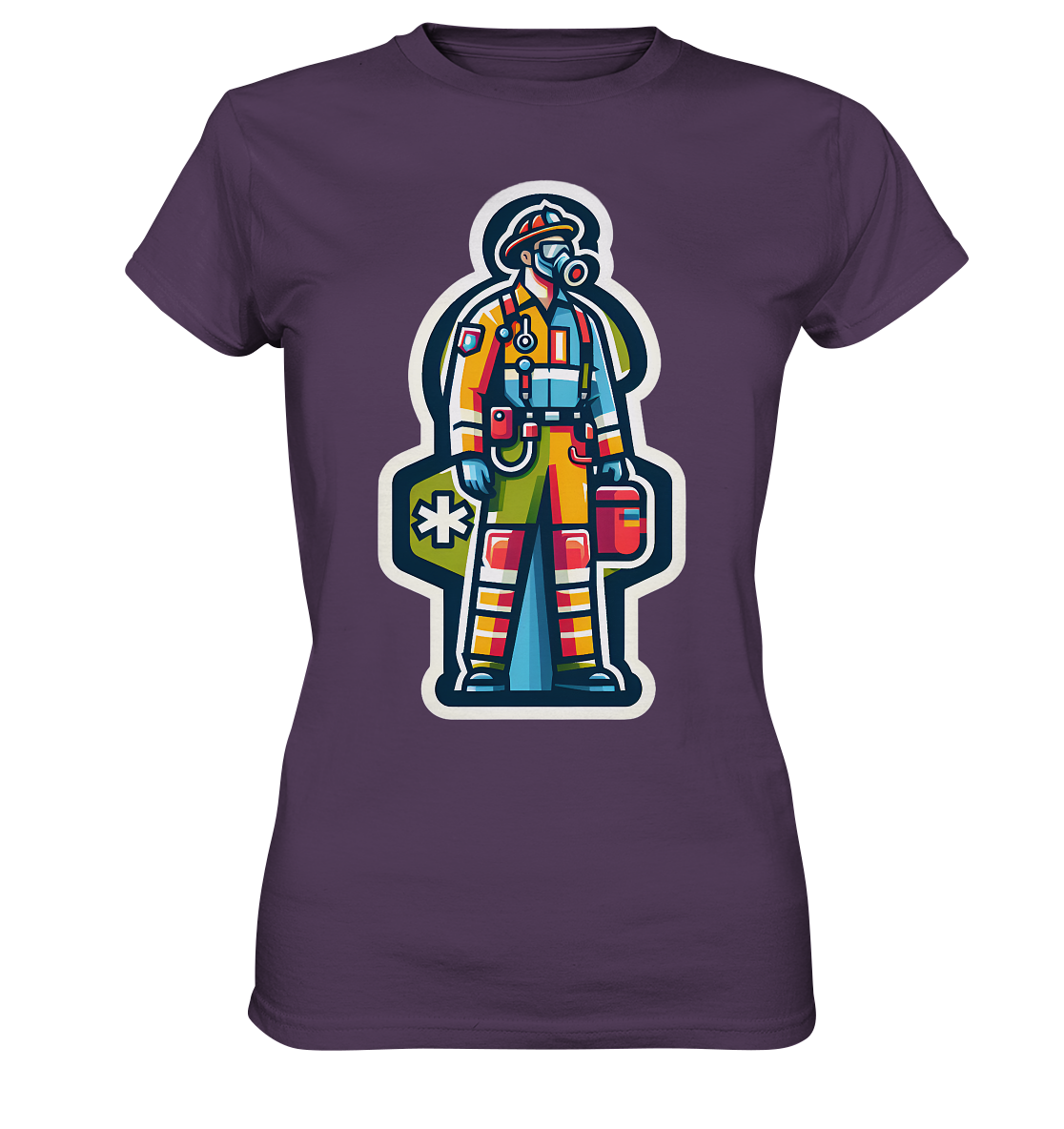 Colorful paramedic/ firefighter - Ladies Premium Shirt