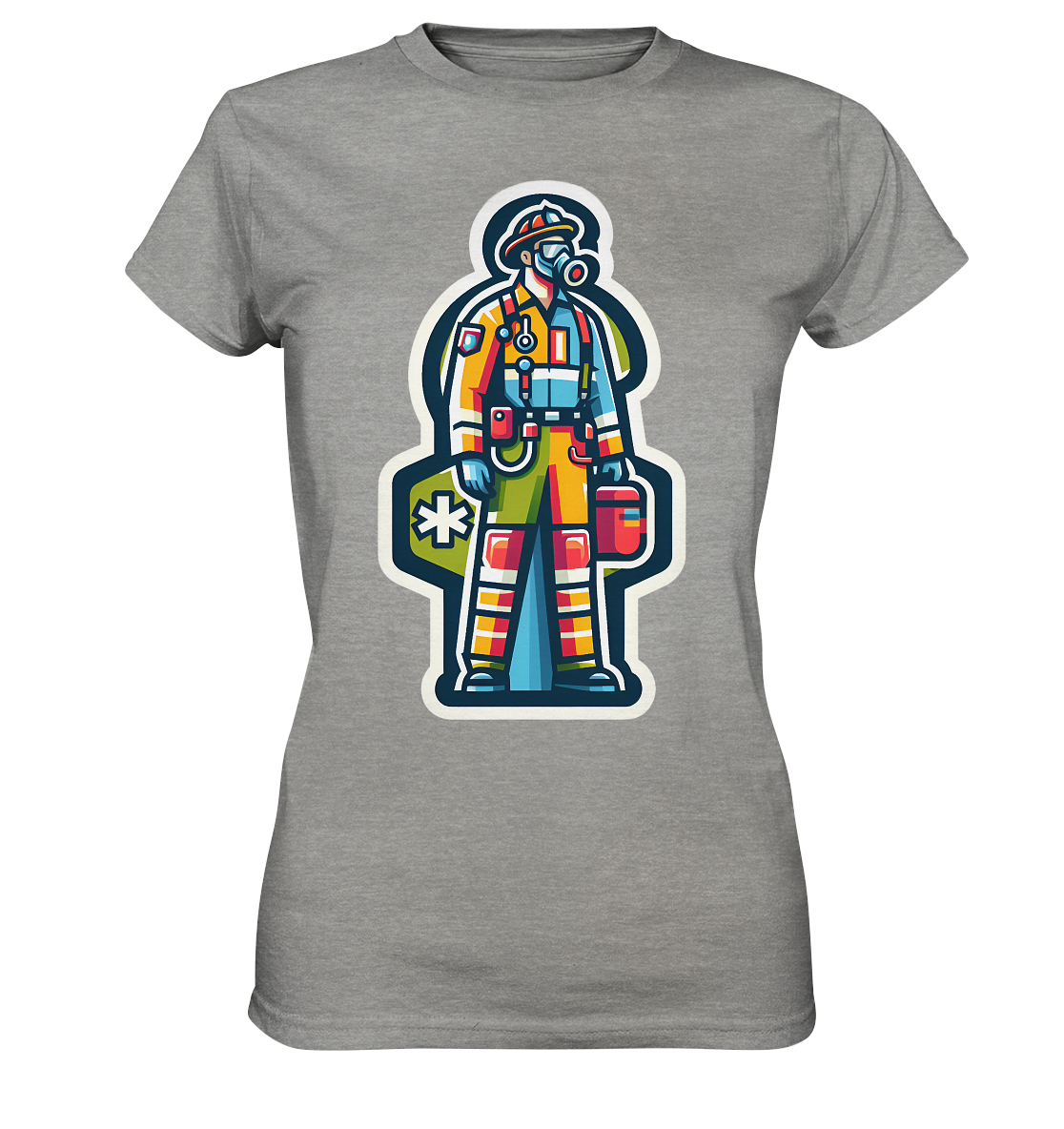 Colorful paramedic/ firefighter - Ladies Premium Shirt