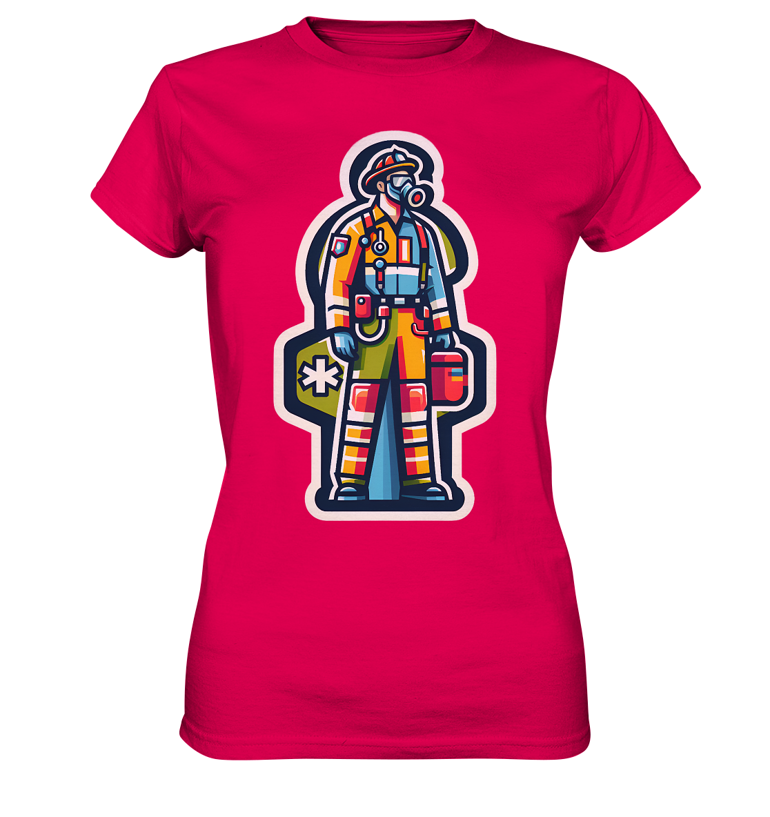 Colorful paramedic/ firefighter - Ladies Premium Shirt