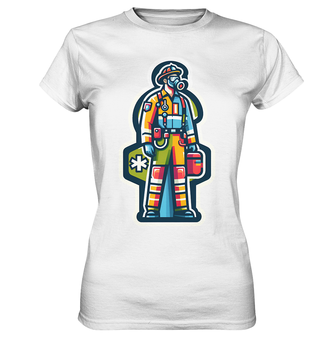 Colorful paramedic/ firefighter - Ladies Premium Shirt