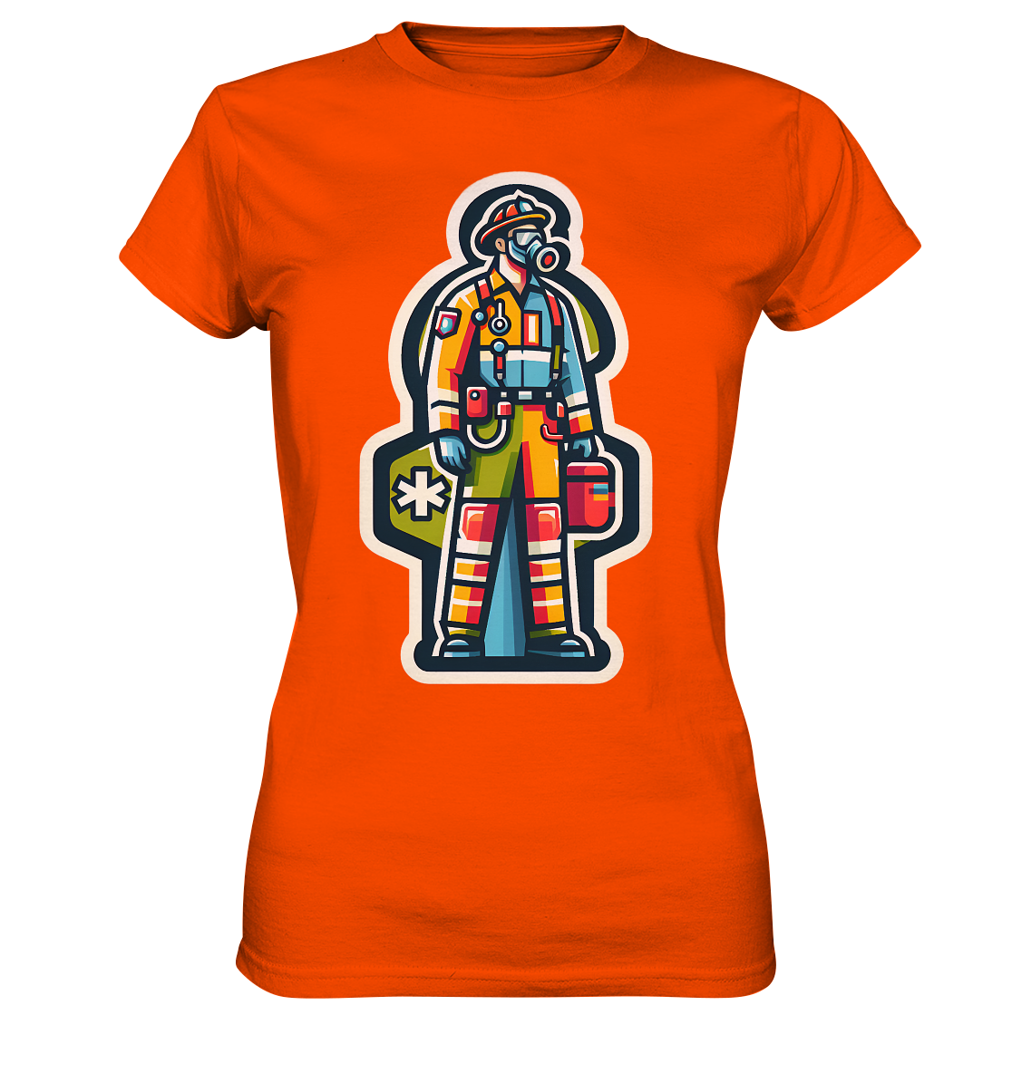 Colorful paramedic/ firefighter - Ladies Premium Shirt