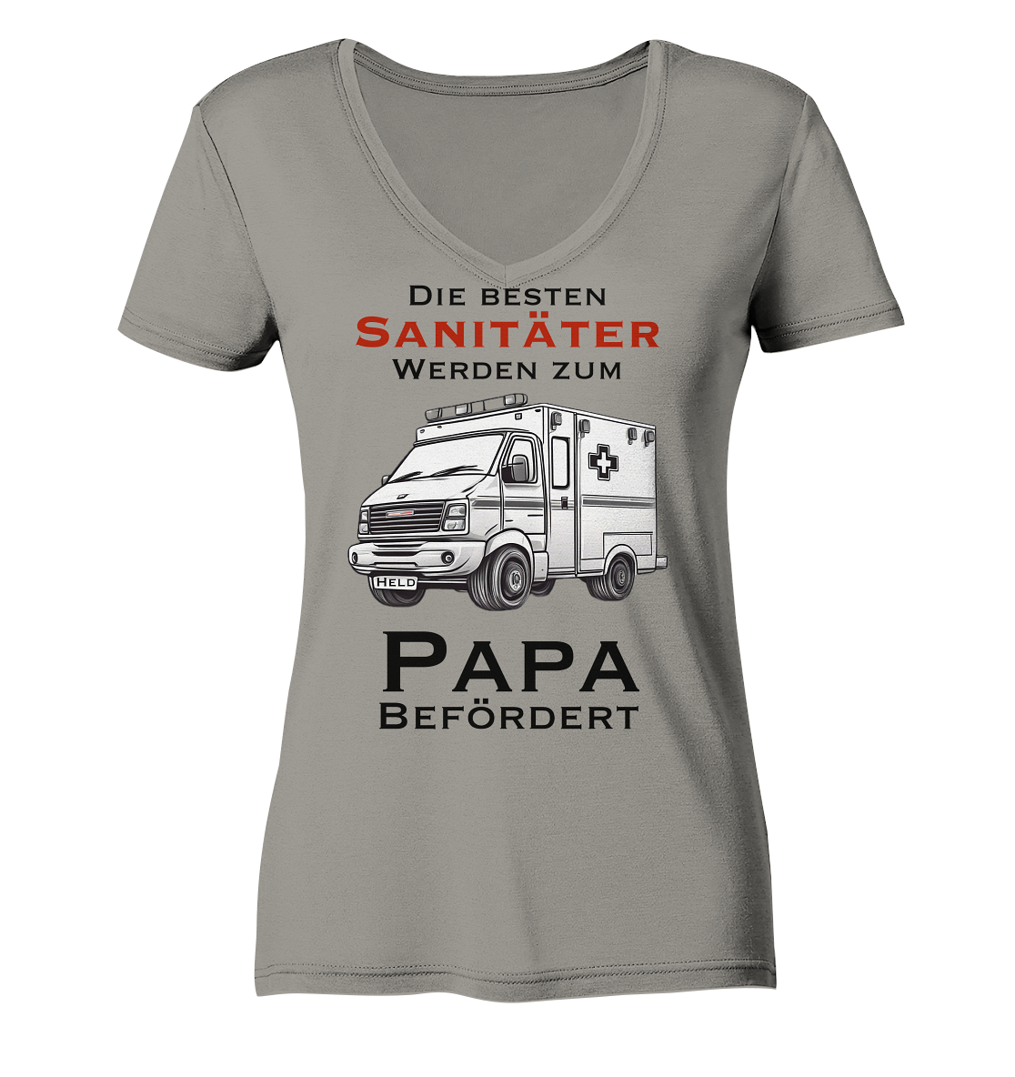 Die Besten Sanitäter werden zum Papa befördert. - Ladies V-Neck Shirt