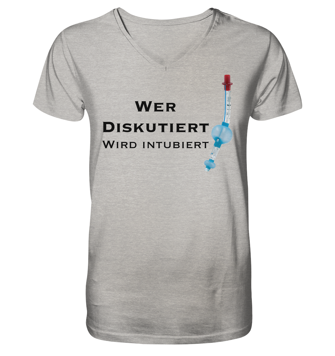 Wer diskutiert, wird intubiert. - Mens Organic V-Neck Shirt