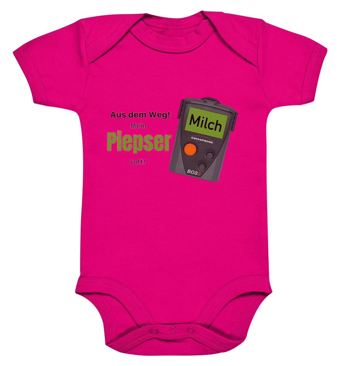 Aus dem Weg! Mein Piepsen ruft! "Milch" - Baby - Organic Baby Bodysuite