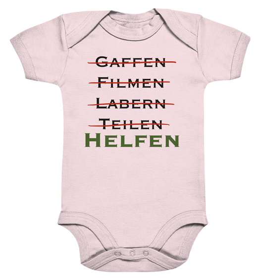 Gaffen, Filmen, Labern, Teilen => HELFEN - Organic Baby Bodysuite