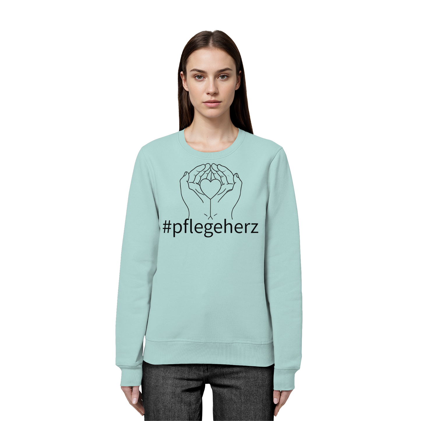 #pflegeherz - Pflegekraft - Organic Basic Unisex Sweatshirt
