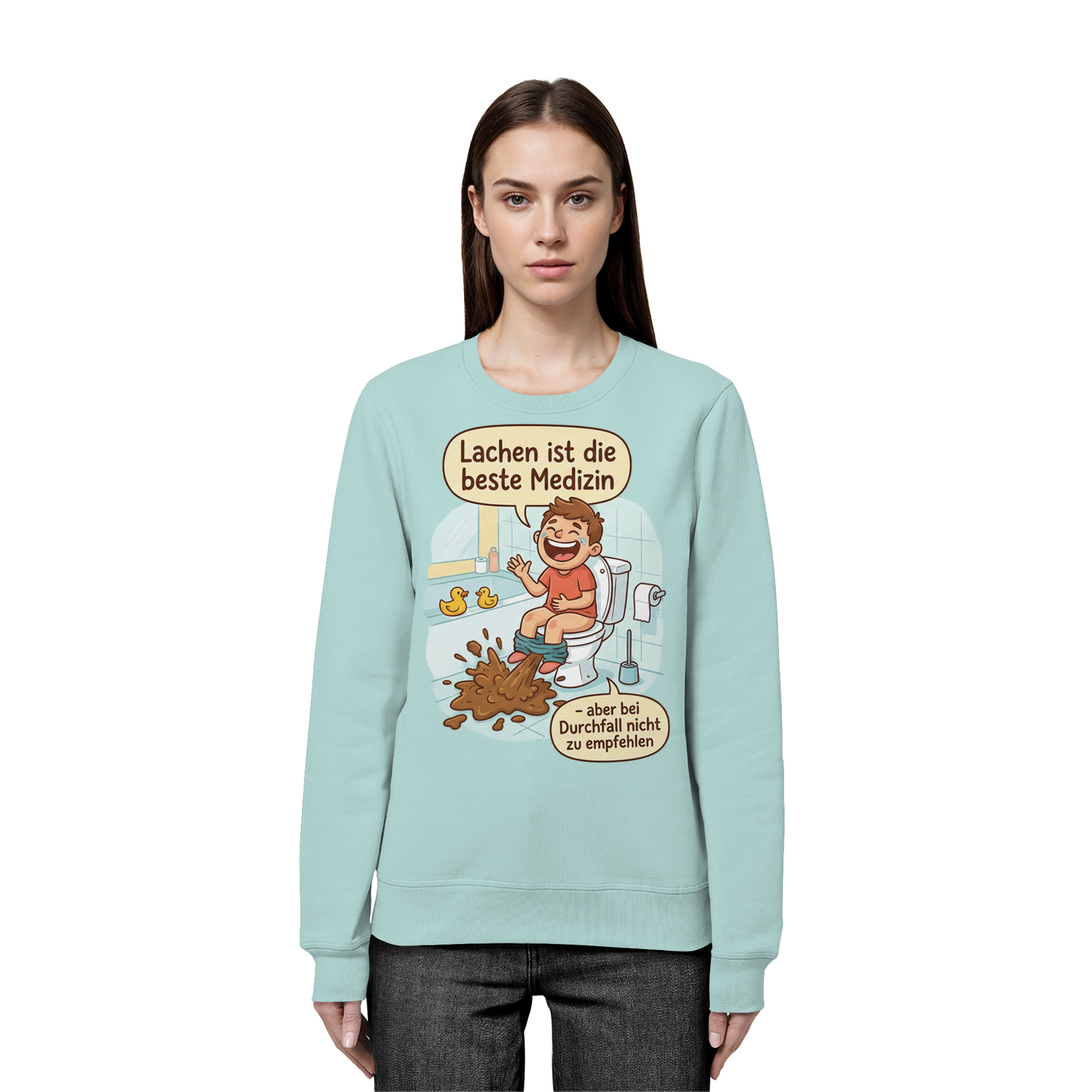 Lachen ist die beste Medizin - Medizinhumor - Organic Basic Unisex Sweatshirt