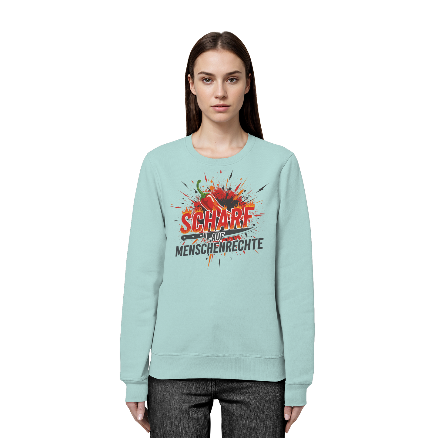 Scharf auf Menschenrechte - Demokratie - Organic Basic Unisex Sweatshirt