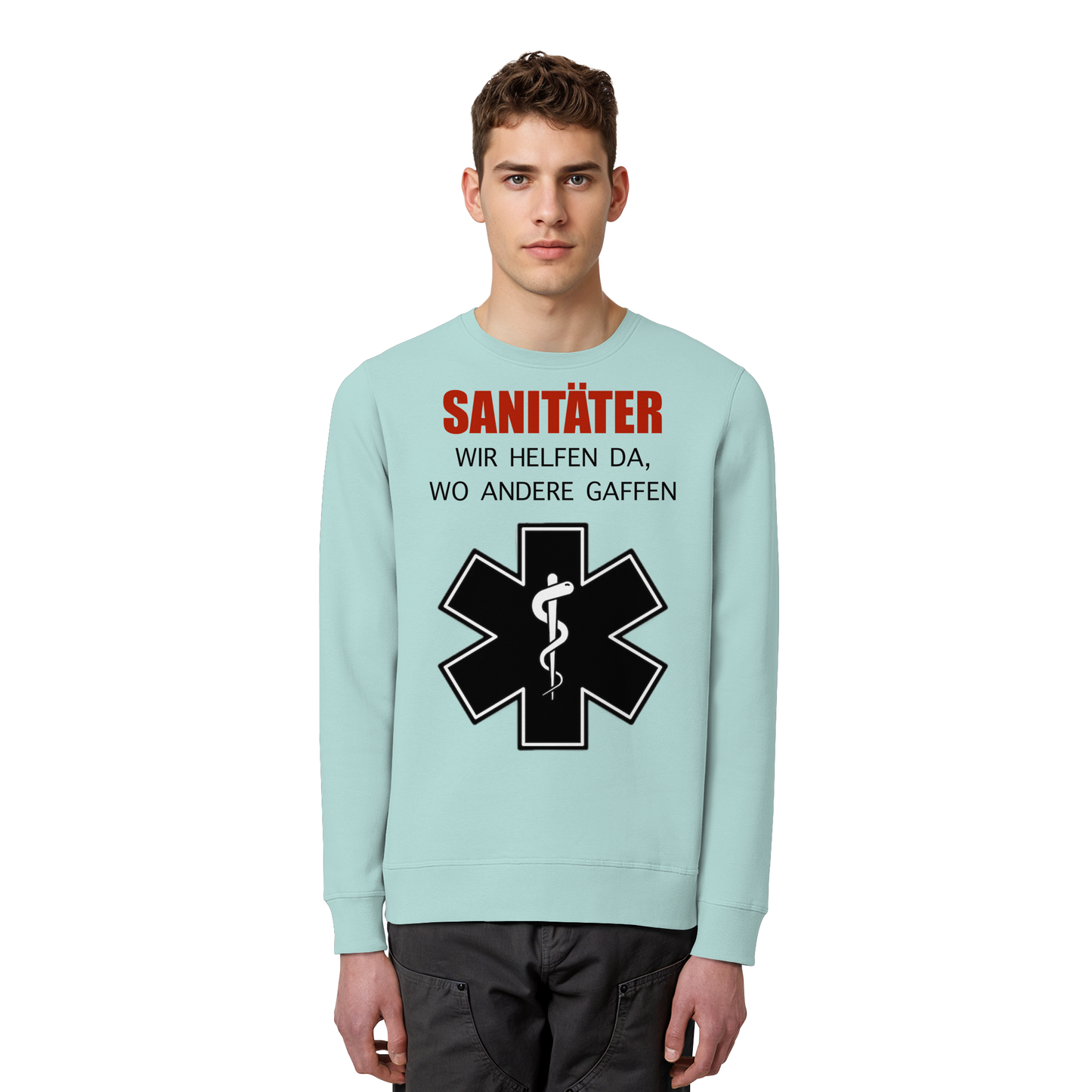 Sanitäter wir helfen da, wo andere gaffen - Rettungsdienst - Organic Basic Unisex Sweatshirt