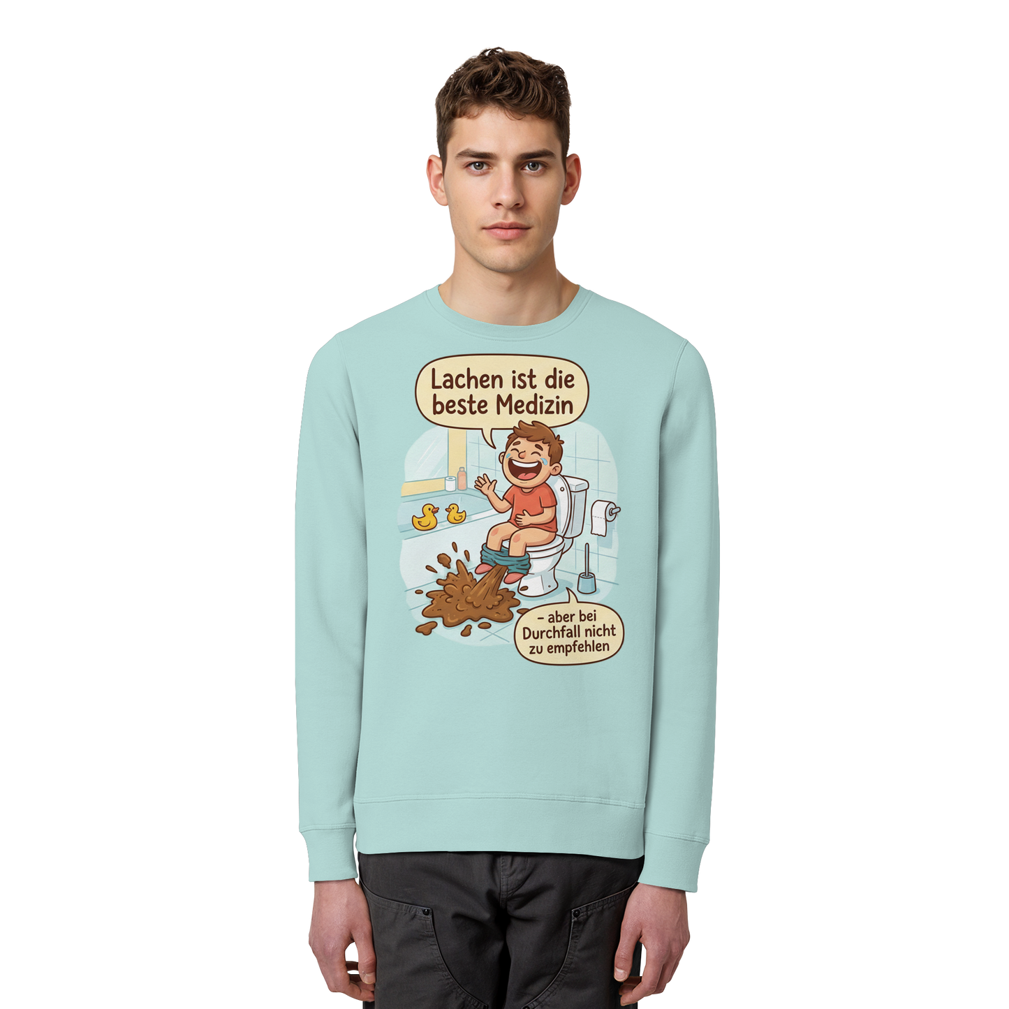 Lachen ist die beste Medizin - Medizinhumor - Organic Basic Unisex Sweatshirt