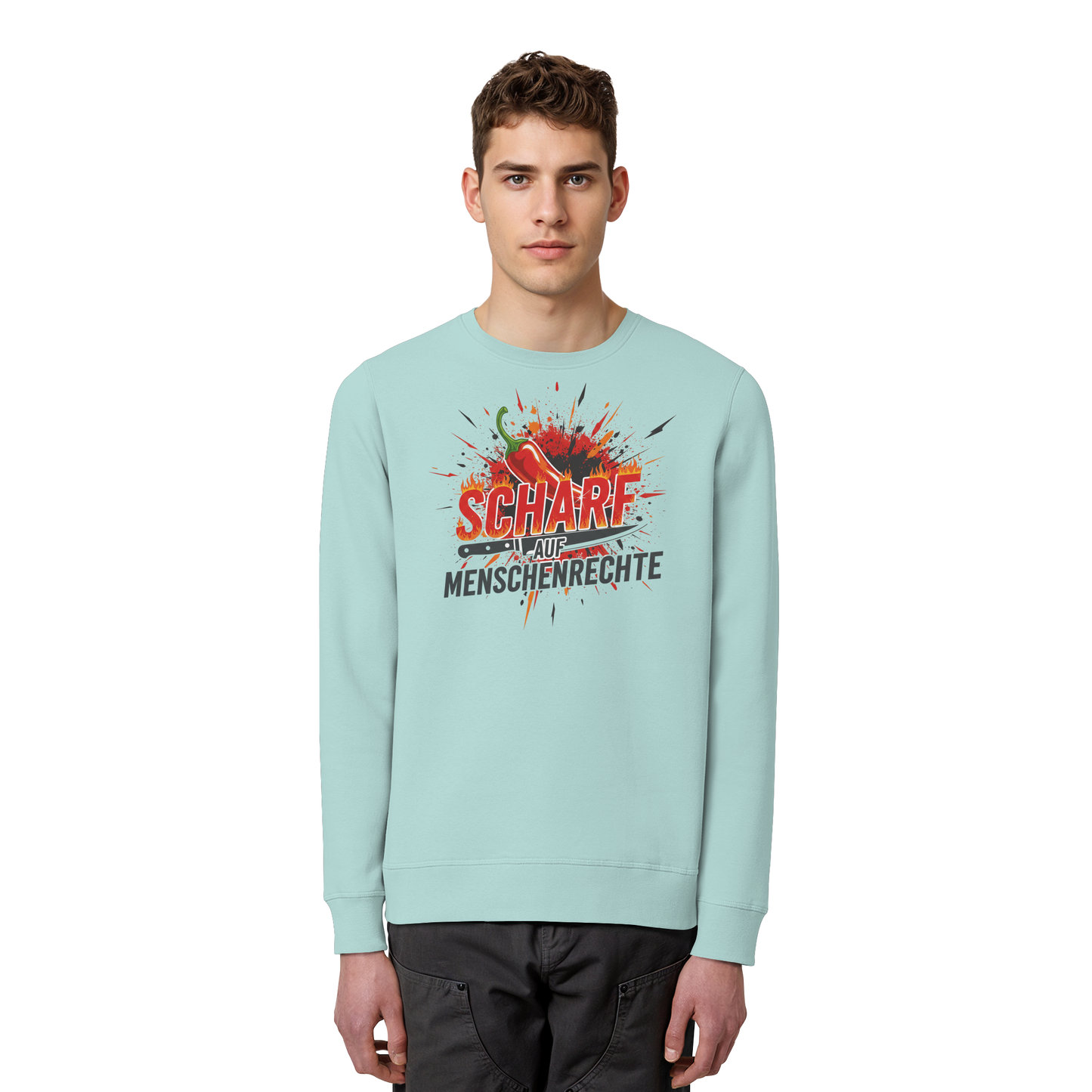 Scharf auf Menschenrechte - Demokratie - Organic Basic Unisex Sweatshirt