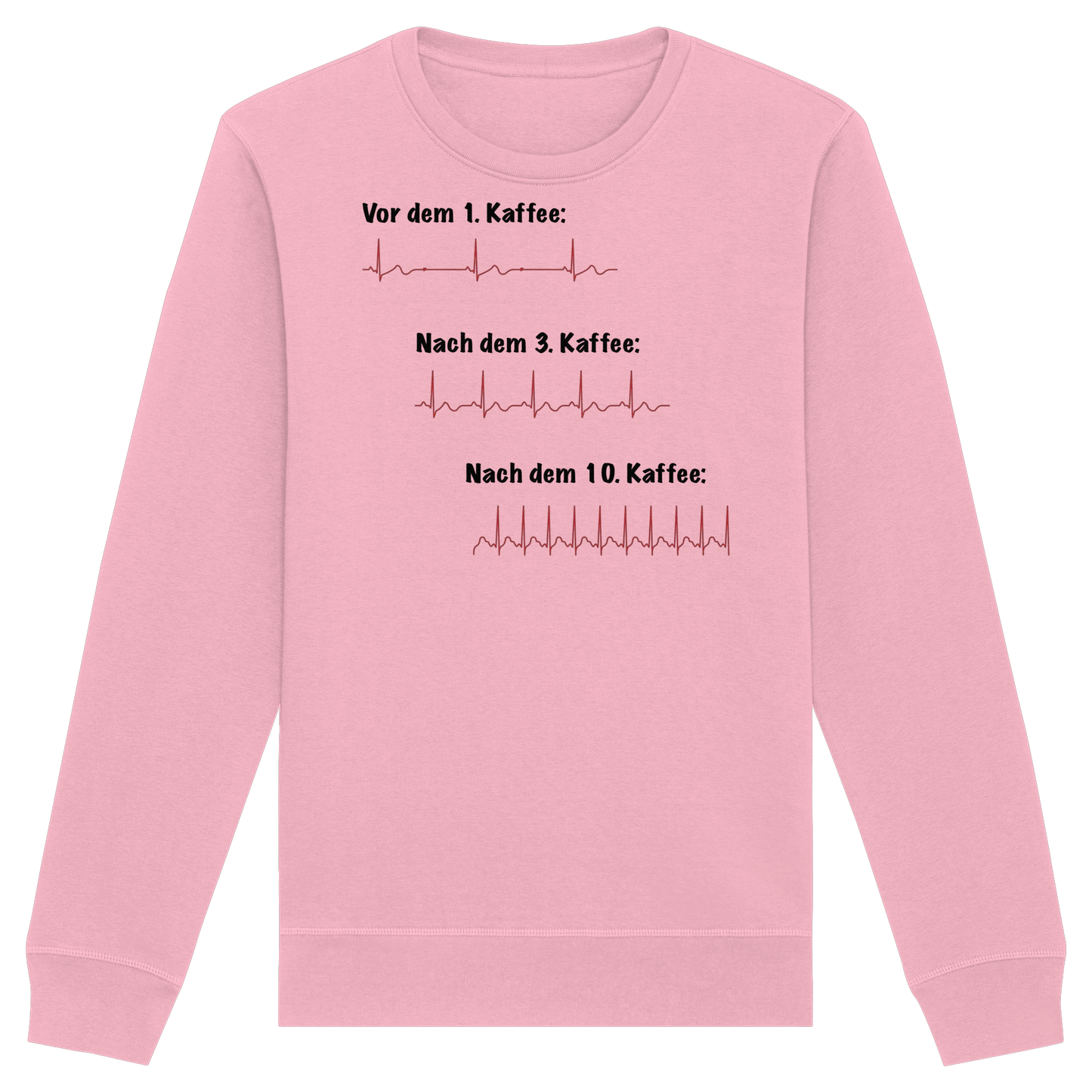 Auswirkungen vom Kaffee aufs EKG - Medizinhumor - Organic Basic Unisex Sweatshirt