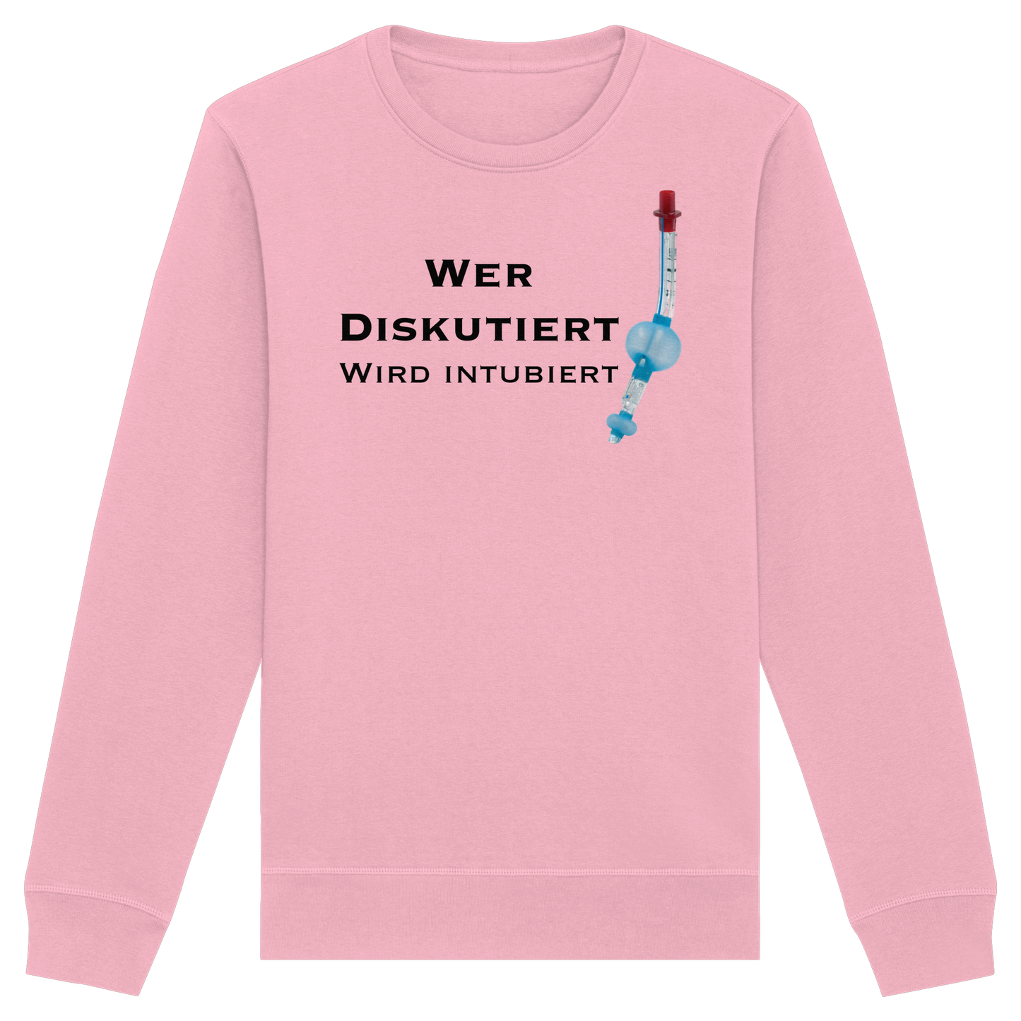 Wer diskutiert wird intubiert - Medizinhumor - Organic Basic Unisex Sweatshirt
