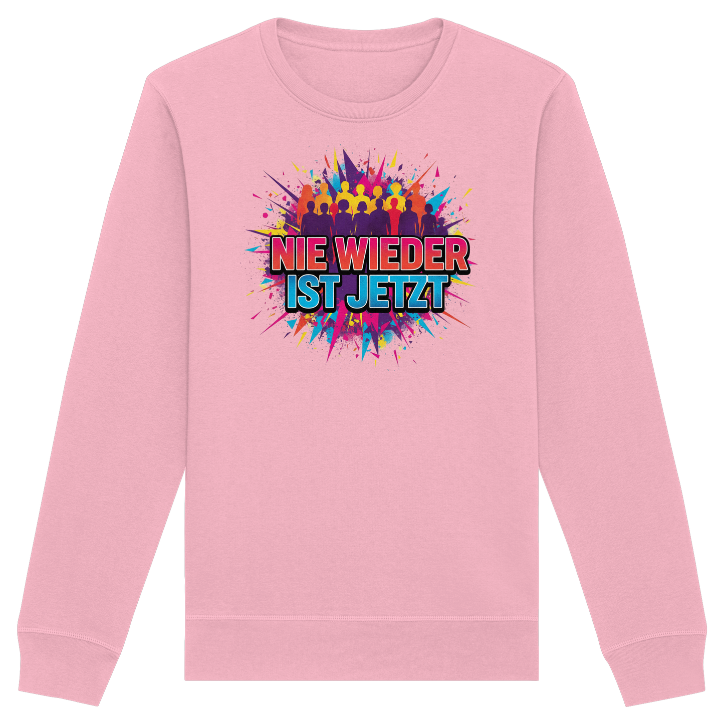 Nie wieder ist jetzt  (bunt) - Demokratie  - Organic Basic Unisex Sweatshirt
