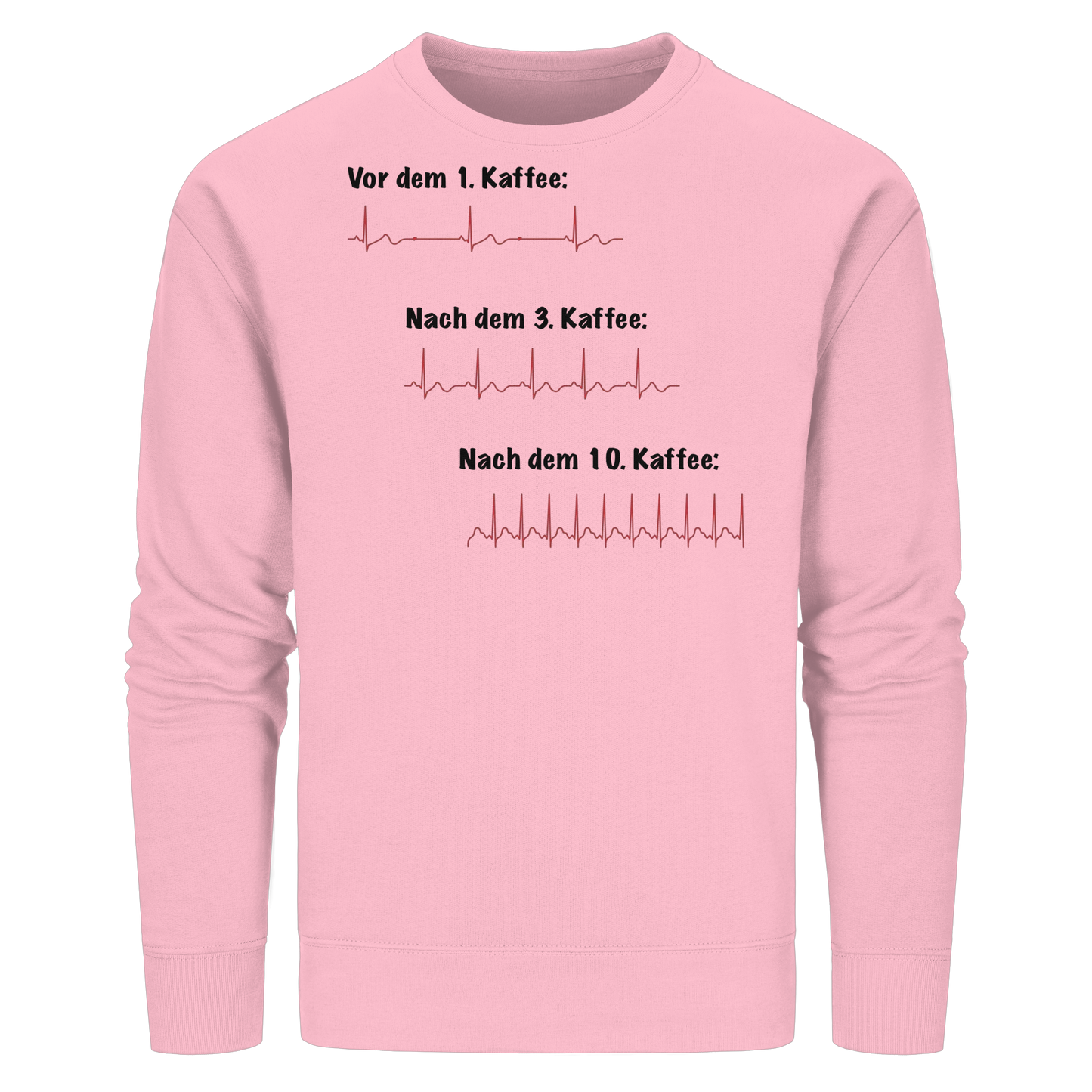 Auswirkungen vom Kaffee aufs EKG - Medizinhumor - Organic Basic Unisex Sweatshirt