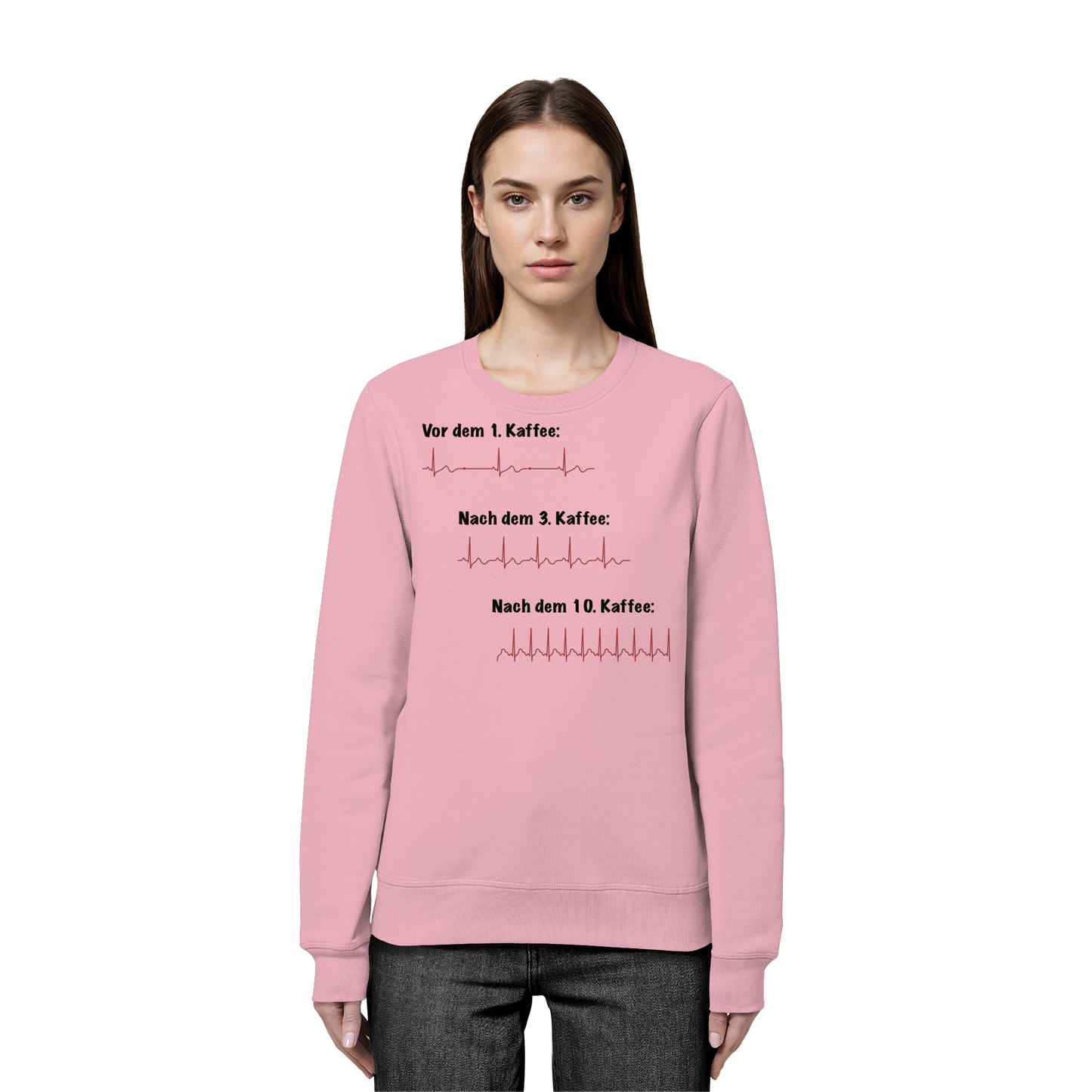 Auswirkungen vom Kaffee aufs EKG - Medizinhumor - Organic Basic Unisex Sweatshirt