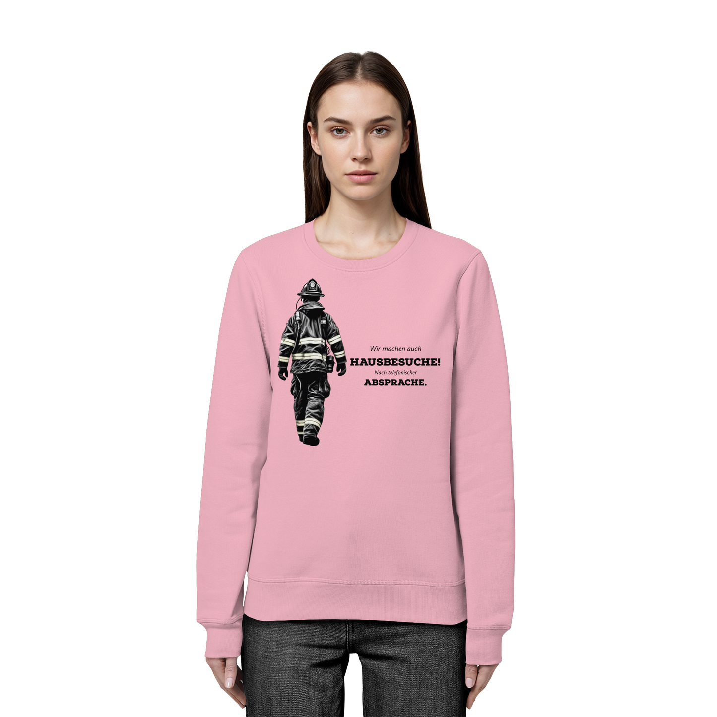 Wir machen auch Hausbesuche! Nach telefonischer Absprache. - Feuerwehr - Organic Basic Unisex Sweatshirt