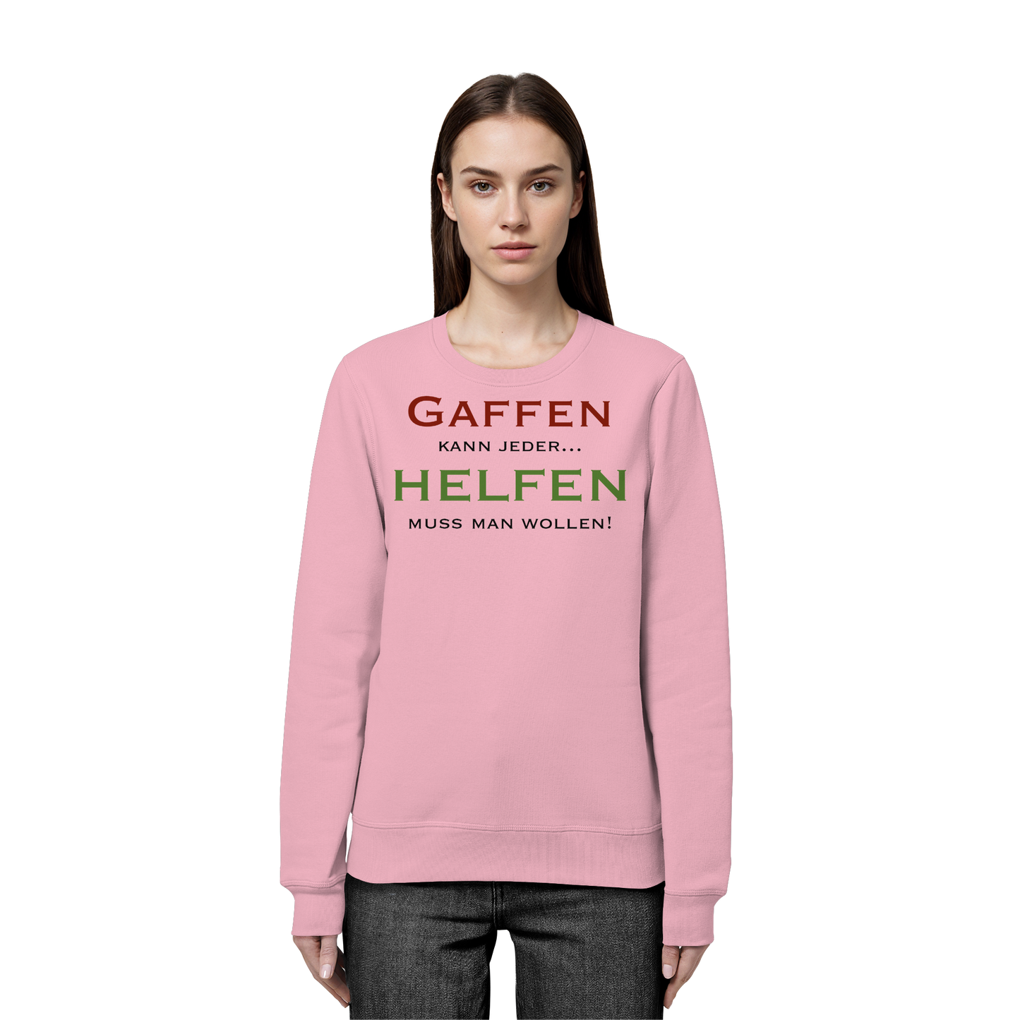 Gaffen kann jeder... HELFEN muss man wollen! - Rettungsdienst - Organic Basic Unisex Sweatshirt