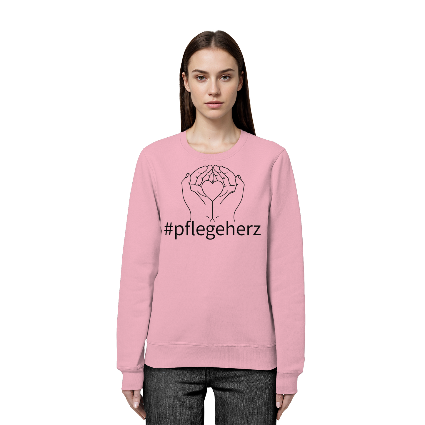 #pflegeherz - Pflegekraft - Organic Basic Unisex Sweatshirt